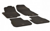 Covorase auto cauciuc Peugeot 207 (2006-2012) Set 4 buc, antiderapante, bordura inalta, gri carbon. Fabricat in UE, calitate ISO