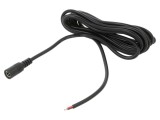 Cablu DC 2x0,5mm2 5,5/2,1 soclu drept negru 3m -20&divide;80&deg;C