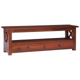 vidaXL Comodă TV, maro, 115x30x40 cm, lemn masiv de mahon