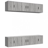 Cumpara ieftin Set dulapuri TV, 6 piese, gri sonoma, lemn prelucrat