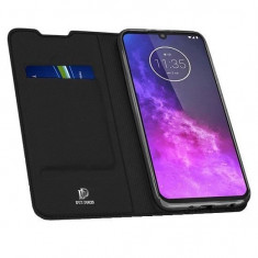 Husa Flip Motorola One Zoom DUX Ducis Skin Pro Negru foto