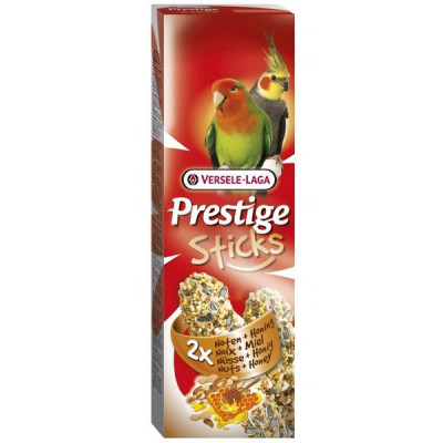 Versele Laga Bastonașe pentru papagalii nimfă PRESTIGE STICKS 2 bucăți- nuci și miere, 140g foto