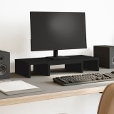 VidaXL Suport monitor reglabil, negru, 60x24x10,5 cm, lemn prelucrat