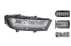Far Audi Q7 (4m), 06.2015-, partea Dreapta, cu sistem iluminat in curba; cu lumina timp de zi tip LED; LED; fara motor; fara unitate control LED; far