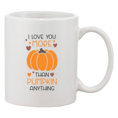 Cana alba personalizata &amp;#039;I LOVE MORE THAN PUMPKIN ANYTHING&amp;#039;, INOVATIX&amp;reg;. 330ml foto