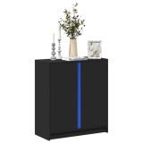 Cumpara ieftin Dulap cu LED, negru, 77x34x85 cm, lemn prelucrat
