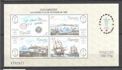 Spania.1987 Expozitia filatelica ESPAMER-Bl. SS.259 foto
