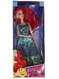 Papusa printesa Ariel sirena articulata si rochie de seara