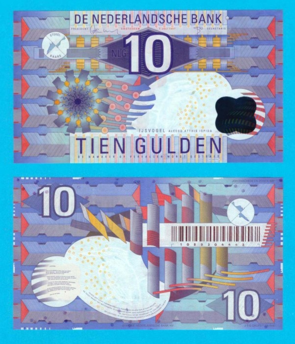 Olanda (p#99) 10 Gulden 1997 UNC &#039;Abstract&#039; serie: 1059304442