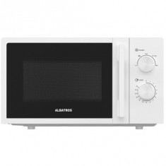 Cuptor cu microunde Albatros MWA-20MC4, 700 W, 20 L, Dezghetare, Lumina interior, Alb