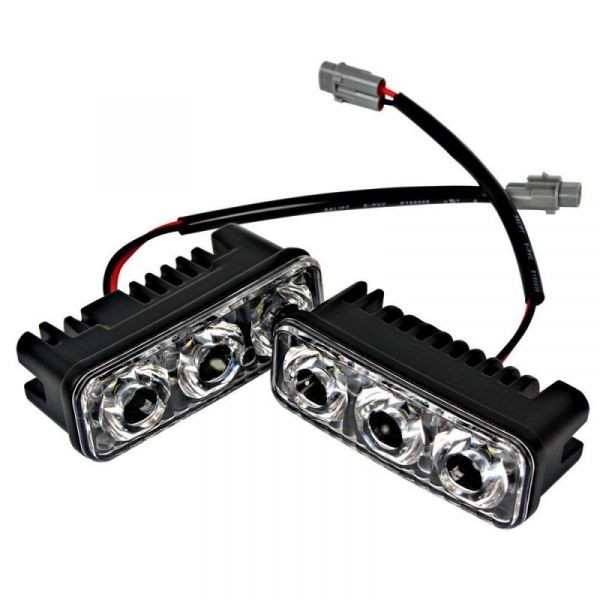 2 x 3 Led lumini de zi Auto Ceata DRL Alb 12V