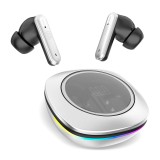 Cumpara ieftin Casti TWS fara fir Electromures EM E6, Bluetooth 6.0, RGB, Argintiu