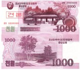 Bancnota Coreea de Nord 1000 Won 2008, Specimen UNC, North Korea