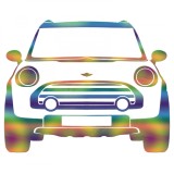 Cumpara ieftin Sticker Mini Cooper Schelet