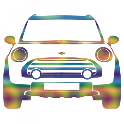 Sticker Mini Cooper Schelet , Autocolant Edgy pentru Personalizare Auto foto
