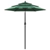 VidaXL Umbrelă de grădină cu 3 niveluri, st&acirc;lp aluminiu, verde, 2 m 313853