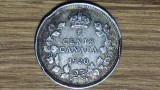 R08 Canada - moneda de colectie argint 800 - 5 cents 1920 -George V- an unic, rara !, America de Nord