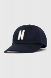 Wood Wood șapcă de baseball din bumbac Eli Embroidery culoarea albastru marin, cu imprimeu, 10000805.7083