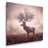Tablou canvas Major Changes, SimplyArt, standard, panza + sasiu lemn de brad, 90 x 90 cm
