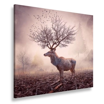 Tablou canvas Major Changes, SimplyArt, standard, panza + sasiu lemn de brad, 90 x 90 cm foto