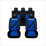 Set Huse Scaune Universale Nero Albastru Personalizate cu Nissan Nou