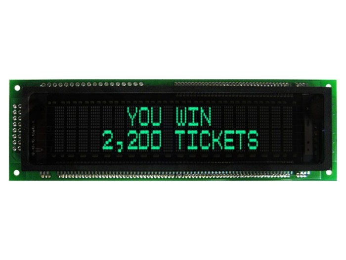 Afișaj VFD alfanumeric 20x2 verde