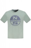 Cumpara ieftin Tricou barbati, cu imprimeu cu logo, Regular fit, Verde deschis, M