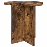 vidaXL Masă laterală Stejar fumuriu &Oslash; 39 x 38 cm Lemn prelucrat 8001089