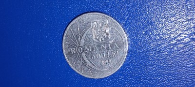 Moneda Comemorativa 500 lei 1999 Eclipsa Totala de Soare foto