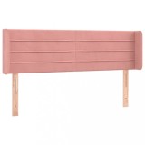 Cumpara ieftin Tablie de pat cu aripioare roz 147x16x78/88 cm catifea