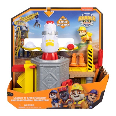 PATRULA CATELUSILOR RUBBLE SI ECHIPA LANSEAZA SI ROTESTE NAVA SPATIALA SuperHeroes ToysZone foto