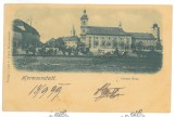 4822 - SIBIU, Big Market, Carriages, Litho, Romania - old postcard - used - 1899
