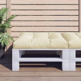 VidaXL Pernă pentru paleți, crem, 80x80x12 cm, material textil
