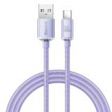 Cablu De Date De &icirc;ncărcare Rapidă Din Seria Baseus Crystal Shine USB Tip A La USB Tip C100W 1,2 M Violet (CAJY000405)