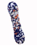 Cumpara ieftin Accesoriu tip twister, pentru aranjarea parului in stil coc, 23 cm, model floral, albastru