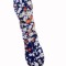 Accesoriu tip twister, pentru aranjarea parului in stil coc, 23 cm, model floral, albastru
