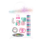 Set Accesorii Păr Fete, 33 Bucăți, Multicolor, Geantă Transparentă, Oem