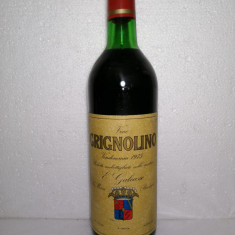 C 44 -vin rosu, GRIGNOLINO, GALASSO, LA MORRA, cl 72 gr 12 recoltare 1975
