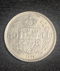 Moneda 50 lei 1938 foto