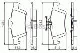 Set placute frana,frana disc VOLVO V50 (MW) (2004 - 2016) BOSCH 0 986 494 528