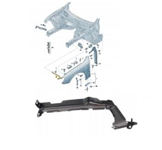 Suport aripa fata AUDI A4/S4 (B8), 11.2007-10.2011, partea stanga,
