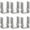 VidaXL Ancore de gard, 6 buc., argintiu, 9x6x15 cm, oțel galvanizat