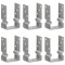 vidaXL Ancore de gard, 6 buc., argintiu, 9x6x15 cm, oțel galvanizat