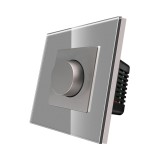 Intrerupator variator mecanic Luxion cu rama din sticla, gri