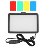 Cumpara ieftin Mini panou Bi Color 160 LED, 4 filtre de culoare, alimentare USB, 2 filete universale 1 4 si 2 spatii destinate pentru montare patina