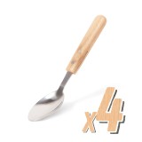 Lingura de grill - 4 buc - cu manere din lemn