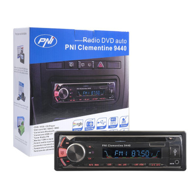 Radio DVD auto PNI Clementine 9440 1 DIN radio FM, SD, USB, iesire video si Bluetooth PNI-DVD-9440 foto