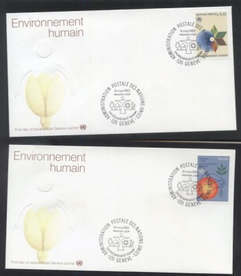 UN Geneva 1982 Enviroment Mi.105-106 FDC UN.167 foto