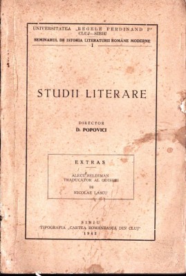 C8594N Alecu Beldiman, traducător al Odiseei de Nicolae Lascu, 1942 foto