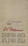 Scrisori fara adresa. Arta si viata sociala - 1957 - G. V. Plehanov (XE71)